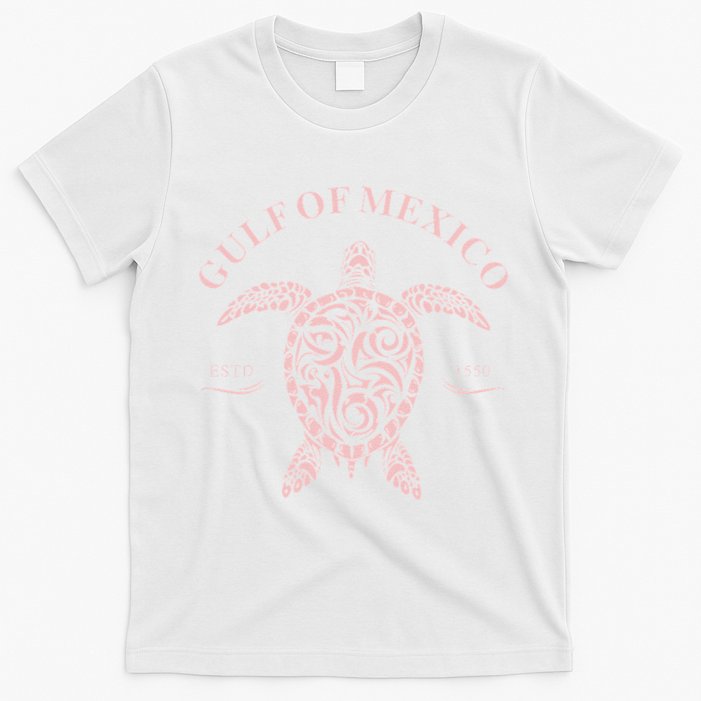 Vintage Sea Turtle Gulf of Mexico Est 1550 Anti Trump T-Shirt - White