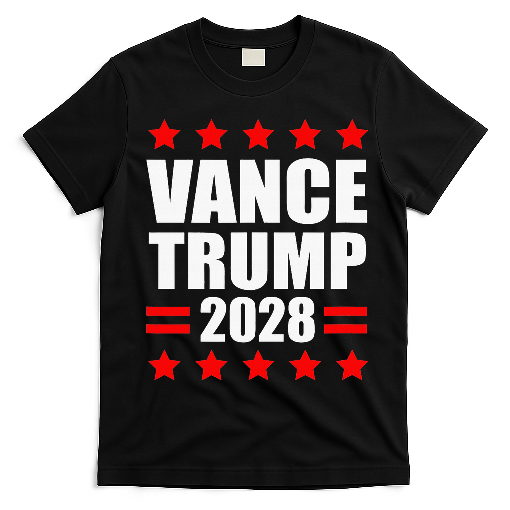 Vance Trump Presidential Election 2028 Political T-Shirt - Black