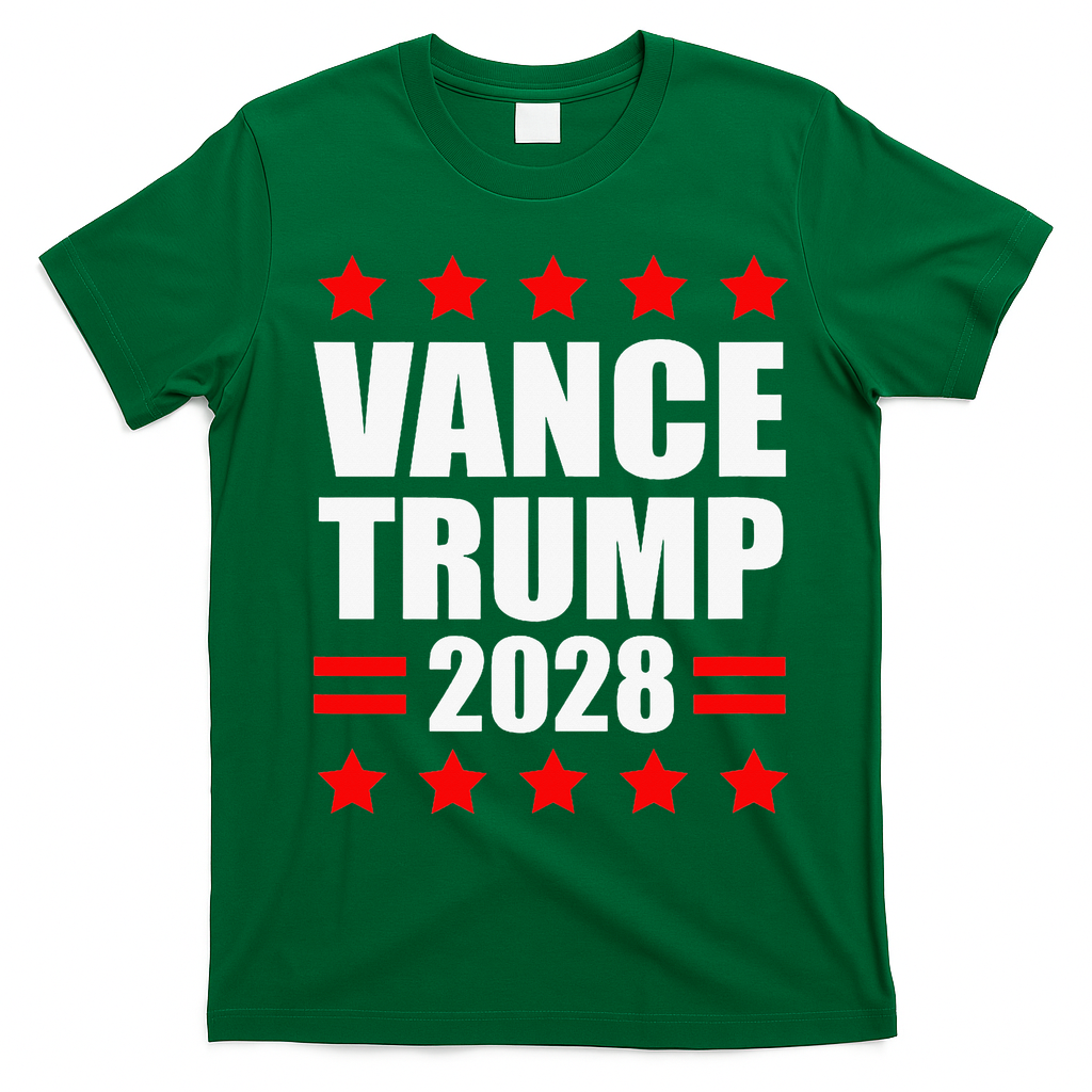 Vance Trump Presidential Election 2028 Political T-Shirt - Irish Green