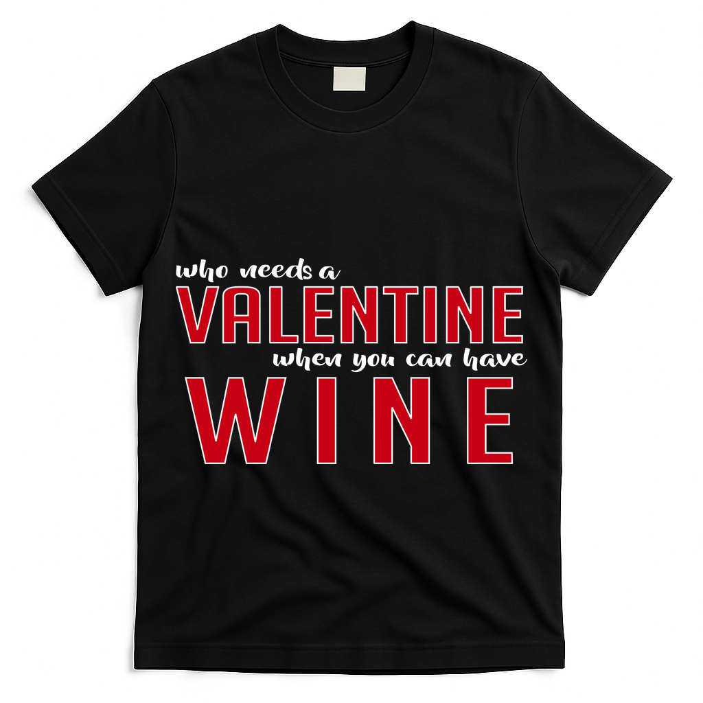 Who Needs A Valentine When You Can Have Wine T-Shirt