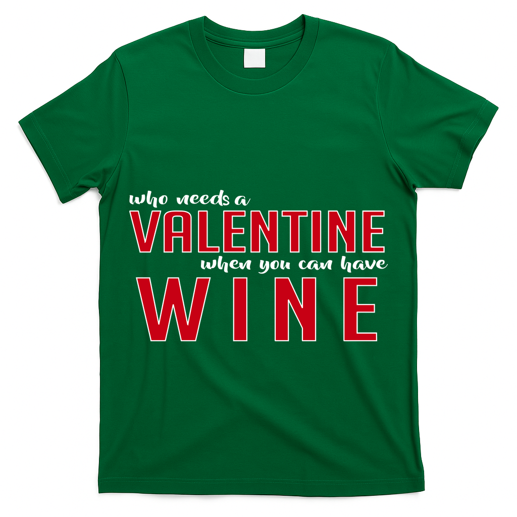 Who Needs A Valentine When You Can Have Wine T-Shirt