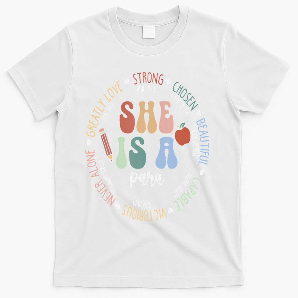 Women Bible Verse Christian Para God Says Back To School T-Shirt - White