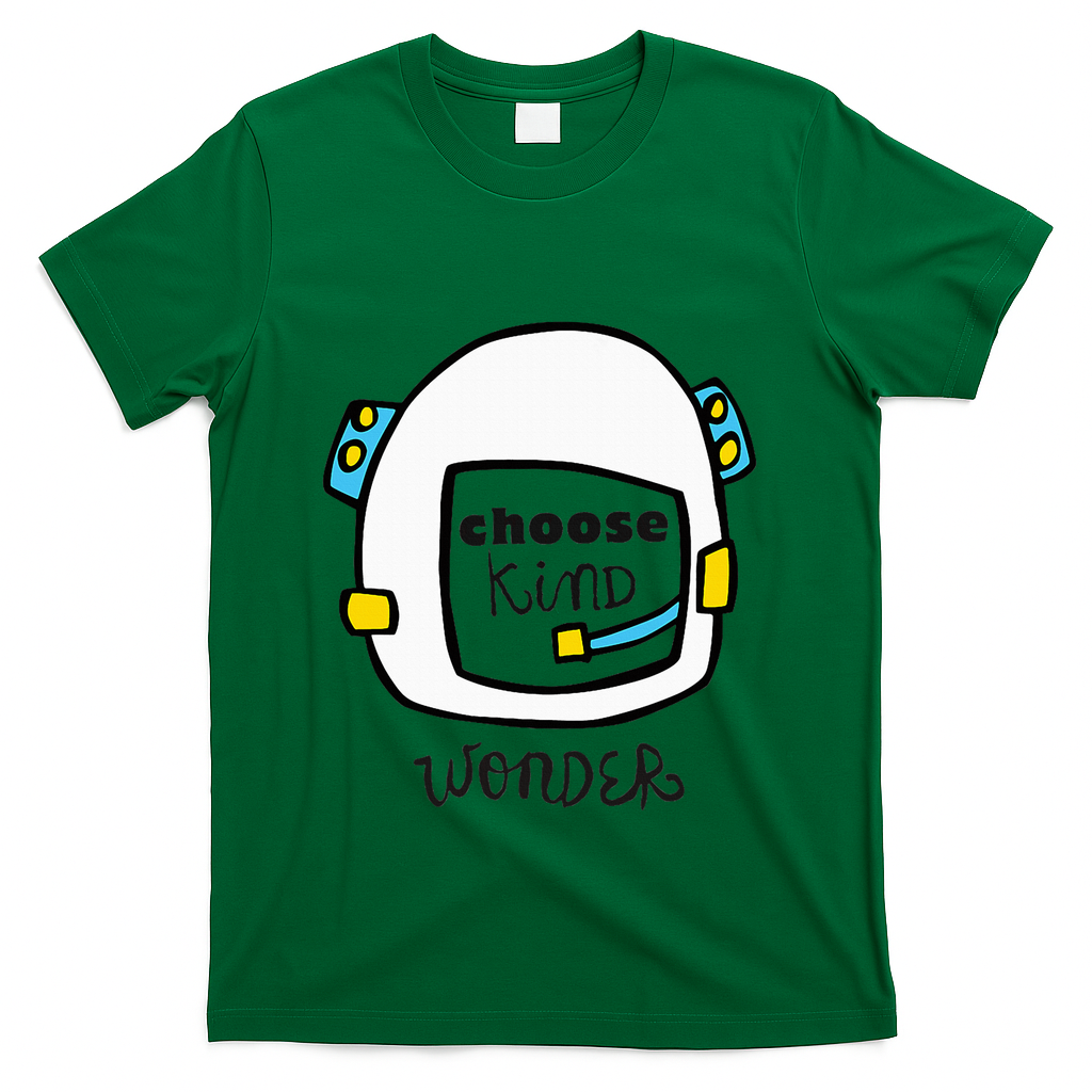 Wonder Choose Kind Auggie Choose Kind Space Helmet T-Shirt - Green