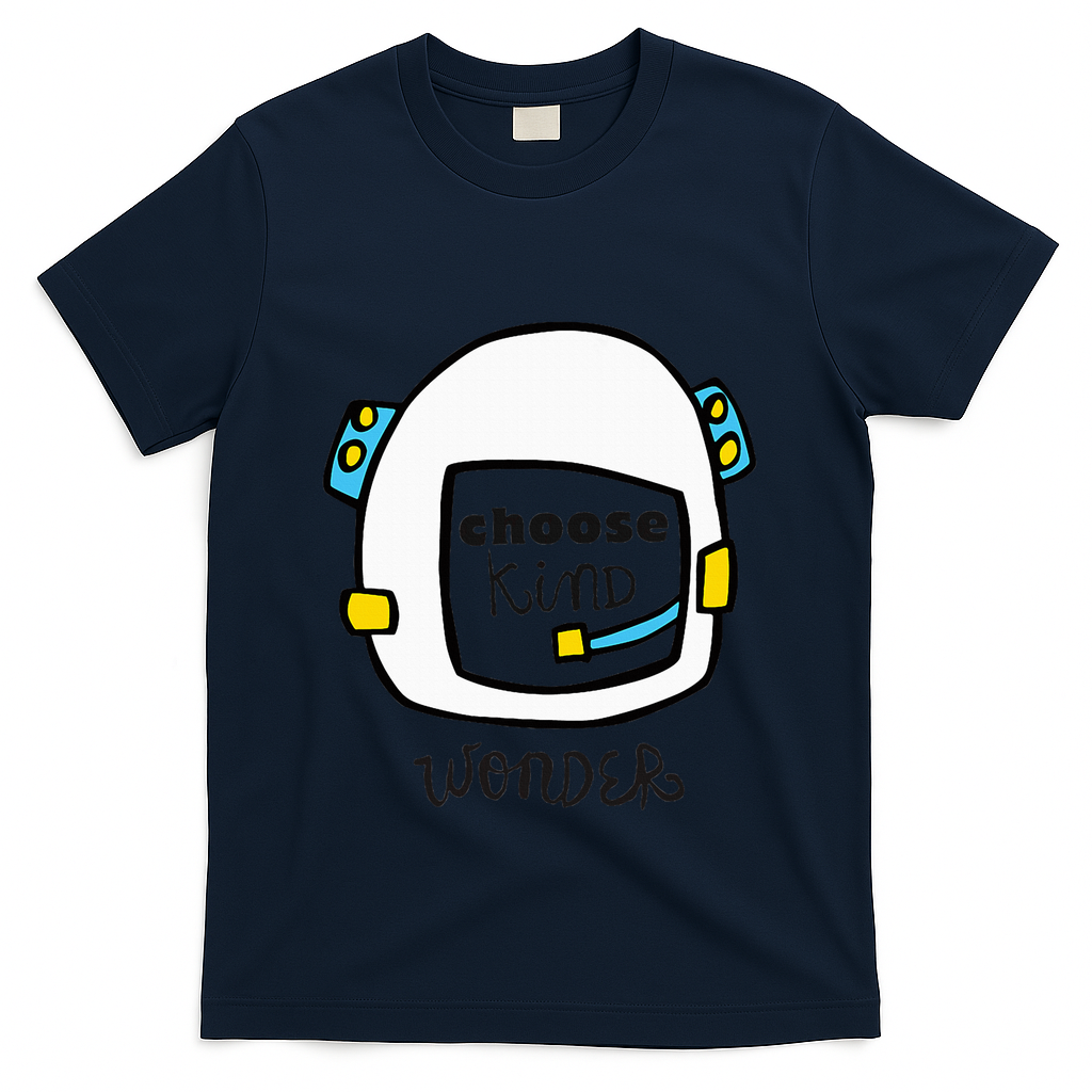 Wonder Choose Kind Auggie Choose Kind Space Helmet T-Shirt - Navy