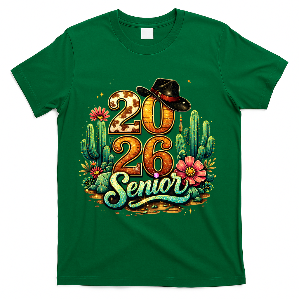 Western Class Of 2026 Senior T-Shirt - Green