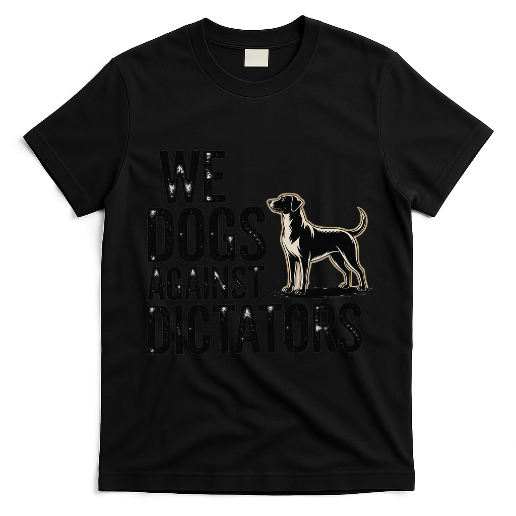 We Dogs Against Dictators Subtle Anti Trump Resist  Protest T-Shirt - Black