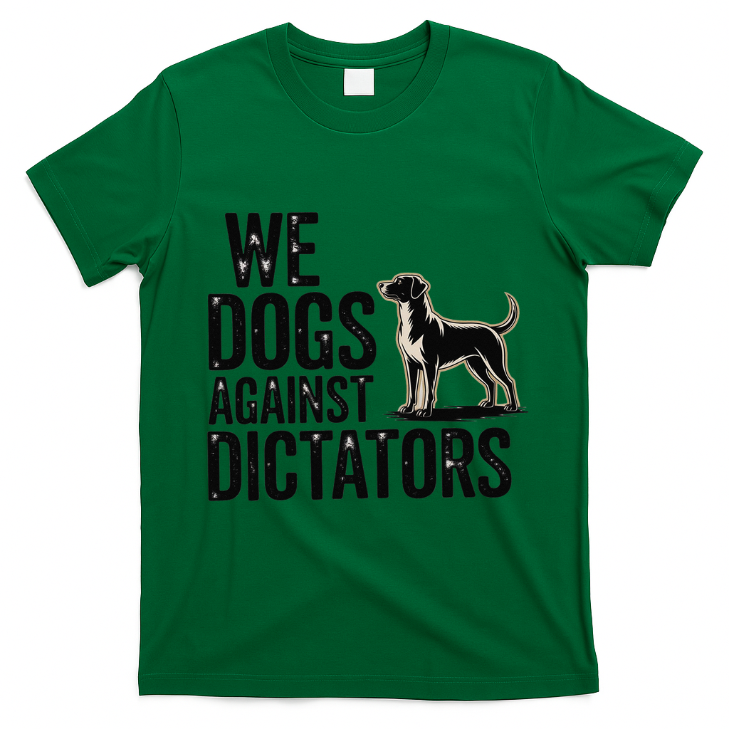 We Dogs Against Dictators Subtle Anti Trump Resist  Protest T-Shirt - Irish Green