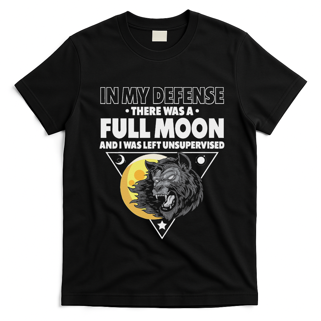 Werewolf Full Moon Werewolf T-Shirt - Black