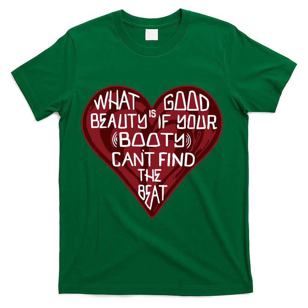 What Good Is Beauty If Your Booty Can’t Find The Beat T-Shirt - Green