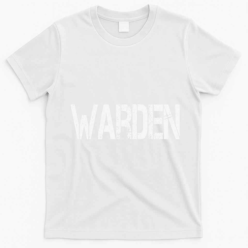 Warden Halloween Costume Game Fish Prison T-Shirt - White