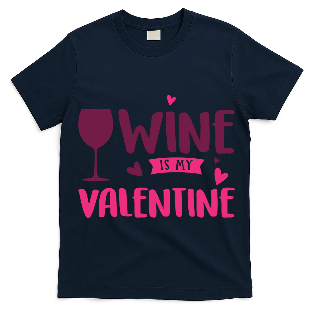 Wine Is My Valentine Funny Holiday T-Shirt