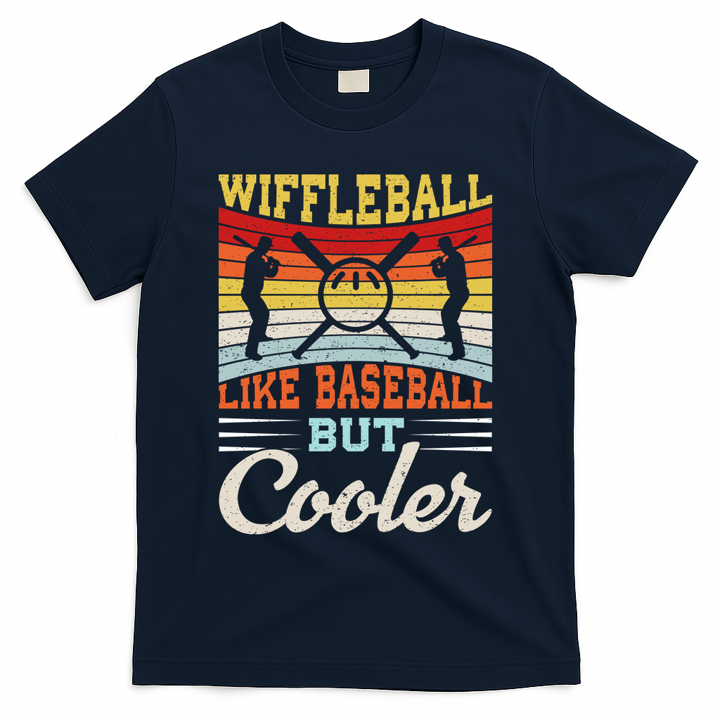 Wiffleball Like Baseball But Cooler T-Shirt - Navy