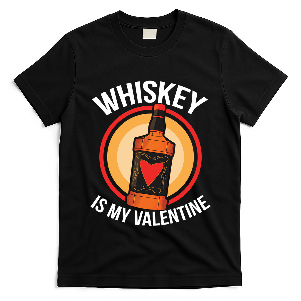 Whiskey is my Valentine Funny Valentine's Day T-Shirt