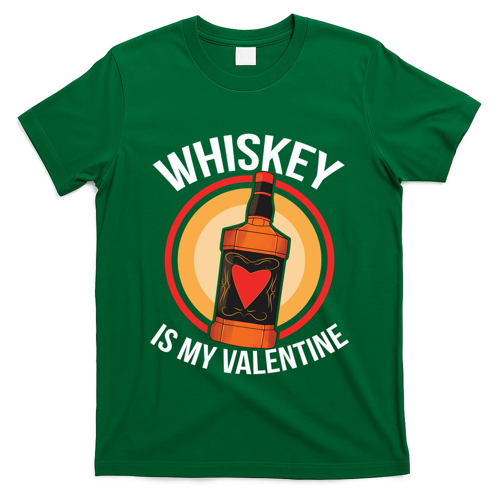 Whiskey is my Valentine Funny Valentine's Day T-Shirt