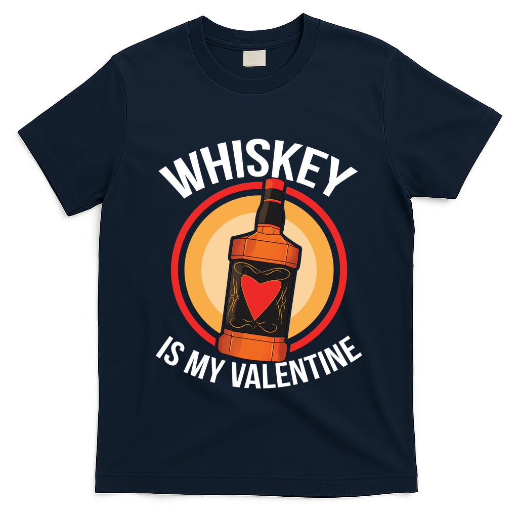 Whiskey is my Valentine Funny Valentine's Day T-Shirt