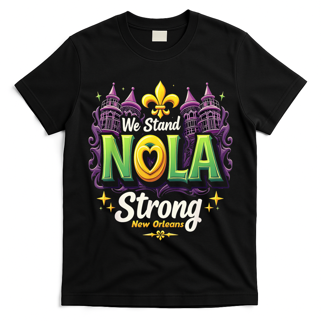 We Stand Nola Strong New Orleans Traveling Lovers Costume T-Shirt