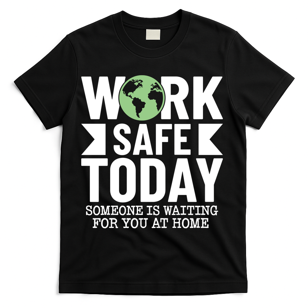Work Safe Today World Day For Safety And Health T-Shirt - Black