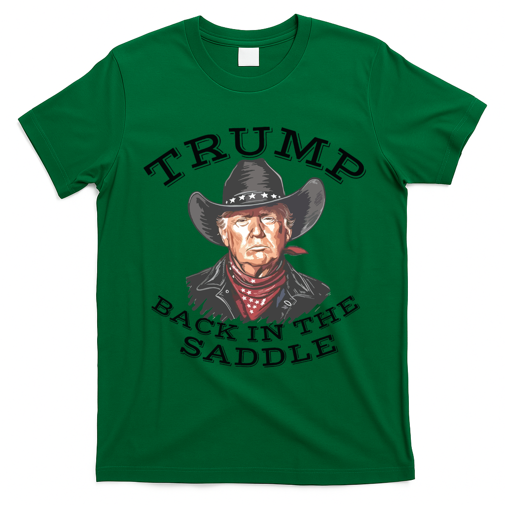 Western Trump Cowboy T-Shirt - Irish Green
