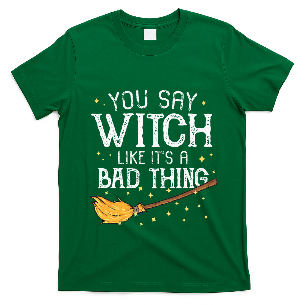 Witchy Vibes Halloween Present T-Shirt - Irish Green