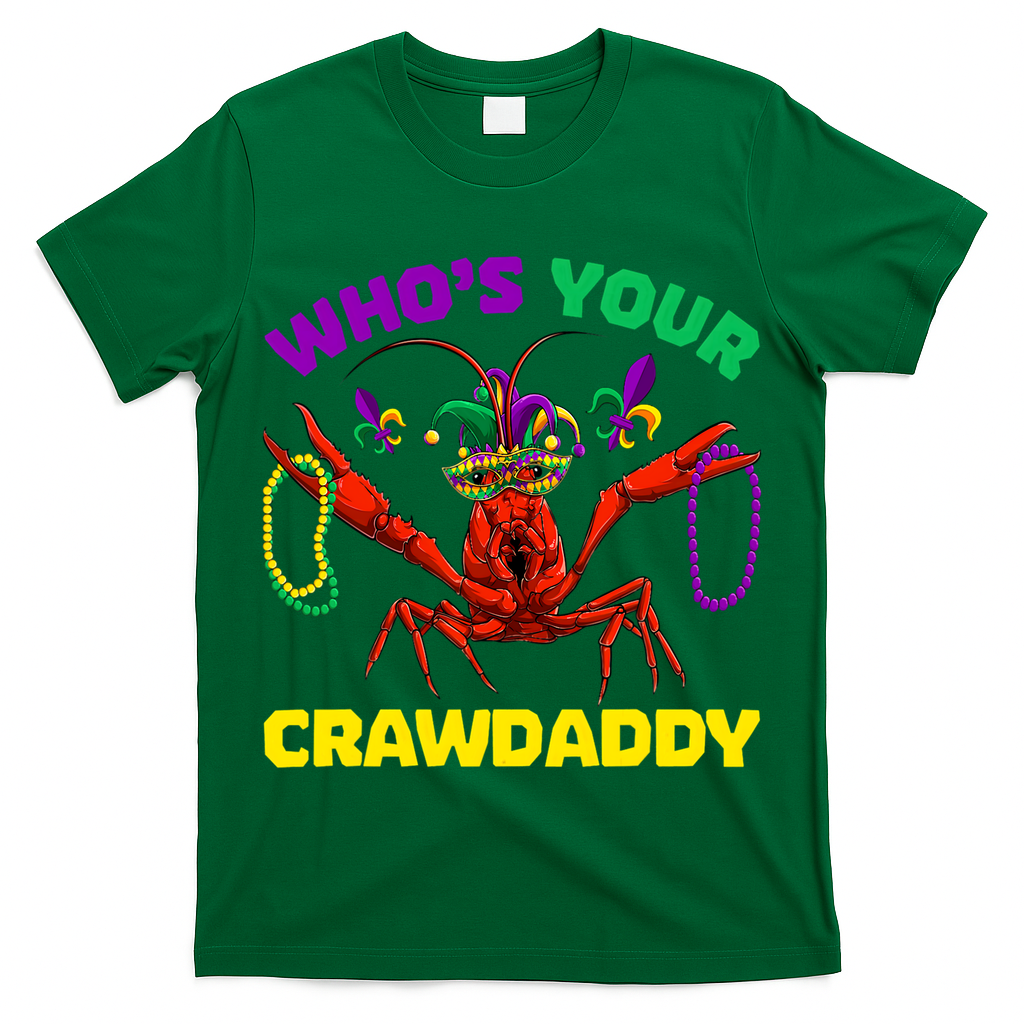 Whos Your Crawdaddy Crawfish Jester Beads Funny Mardi Gras Meaningful Gift T-Shirt