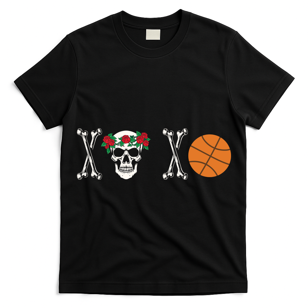 XOXO Skeleton Basketball Valentine Gift For Valentine Day T-Shirt