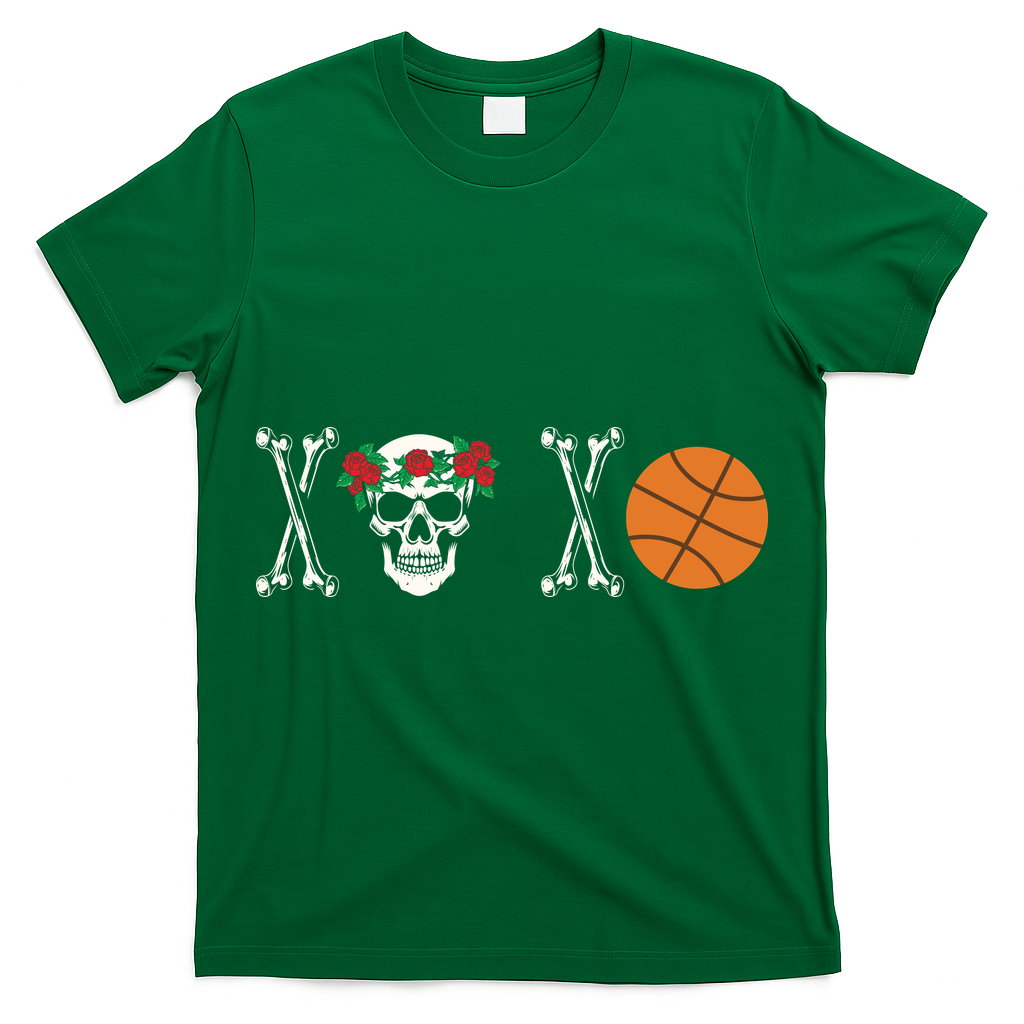 XOXO Skeleton Basketball Valentine Gift For Valentine Day T-Shirt