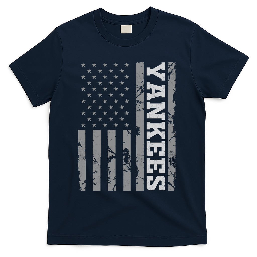 Yankee American Flag T-Shirt - Navy