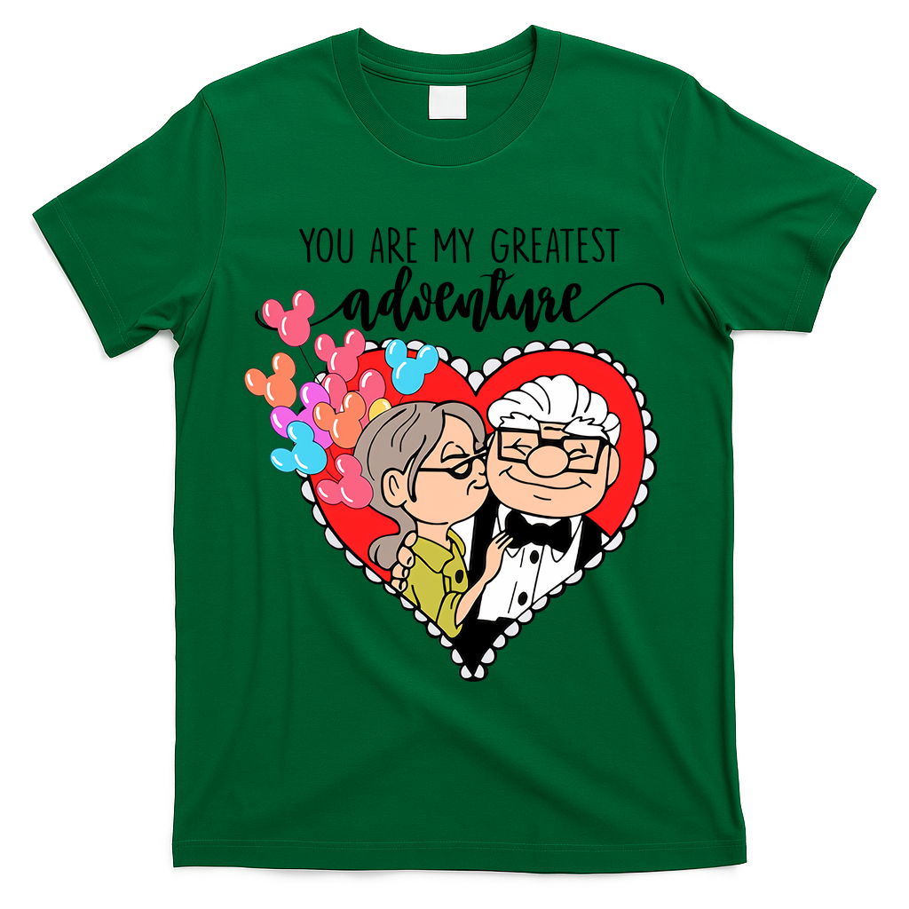You Are My Greatest Adventure His Carl Her Ellie Happy Valentine's Day T-Shirt