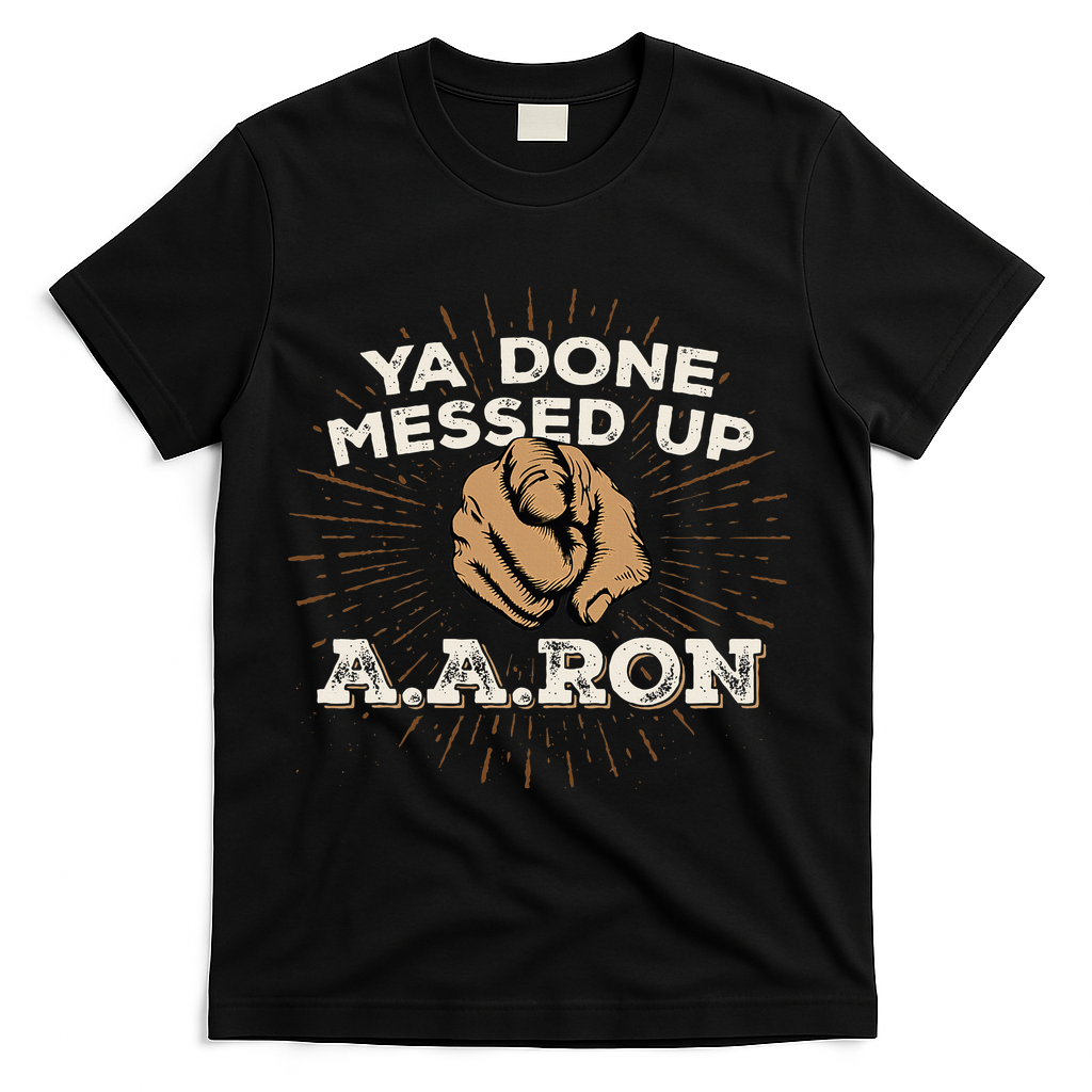 You Done Messed Up Aaron Funny School T-Shirt - Black