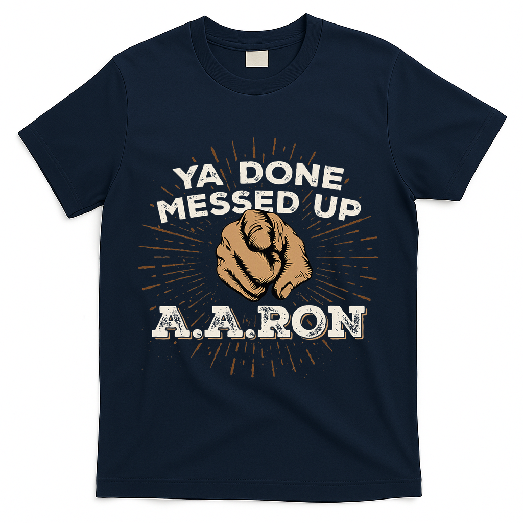 You Done Messed Up Aaron Funny School T-Shirt - Navy