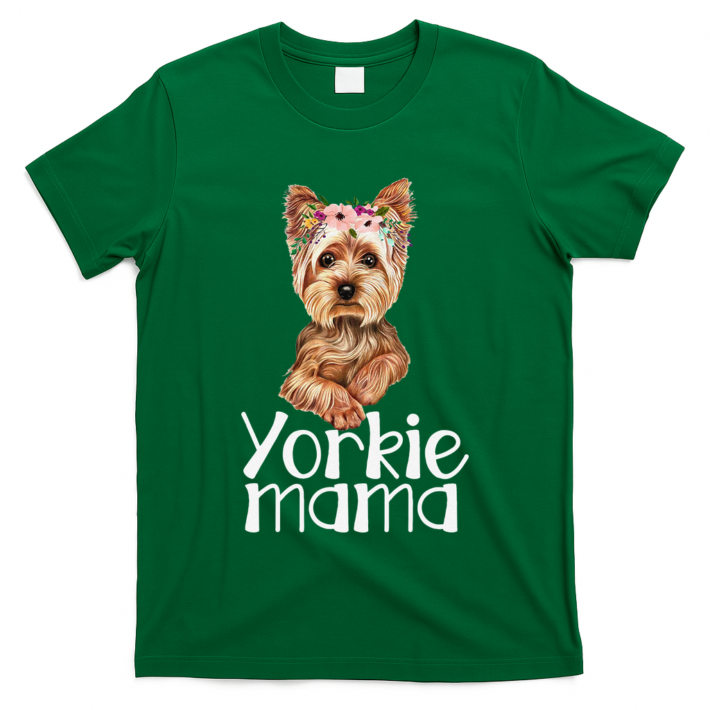 Yorkie Mama Mothers Day Yorkie Lover Owner Yorkie Dog Mom T-Shirt