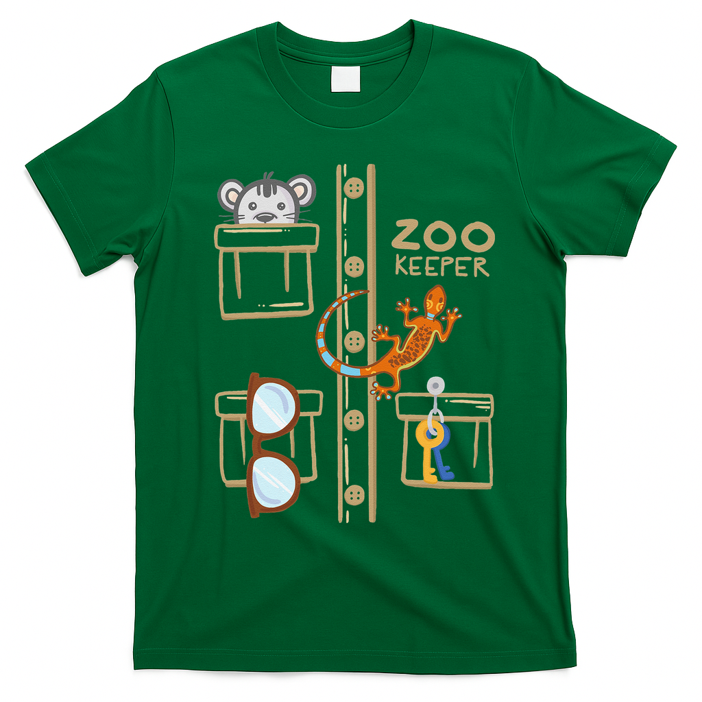 Zookeeper Costume Halloween Jungle Explorer T-Shirt - Irish Green