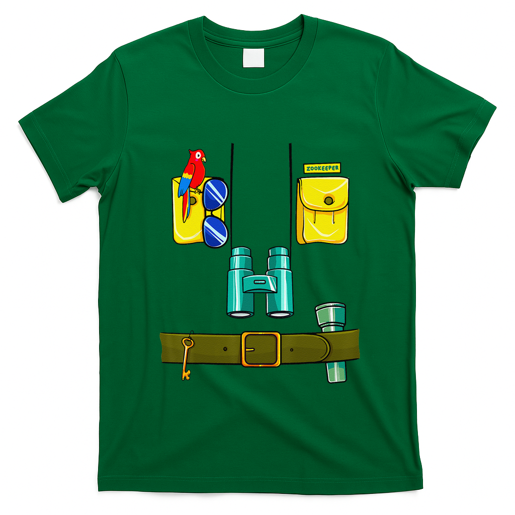 Zookeeper Costume Halloween DIY Jungle Safari Zoo Keeper T-Shirt - Irish Green