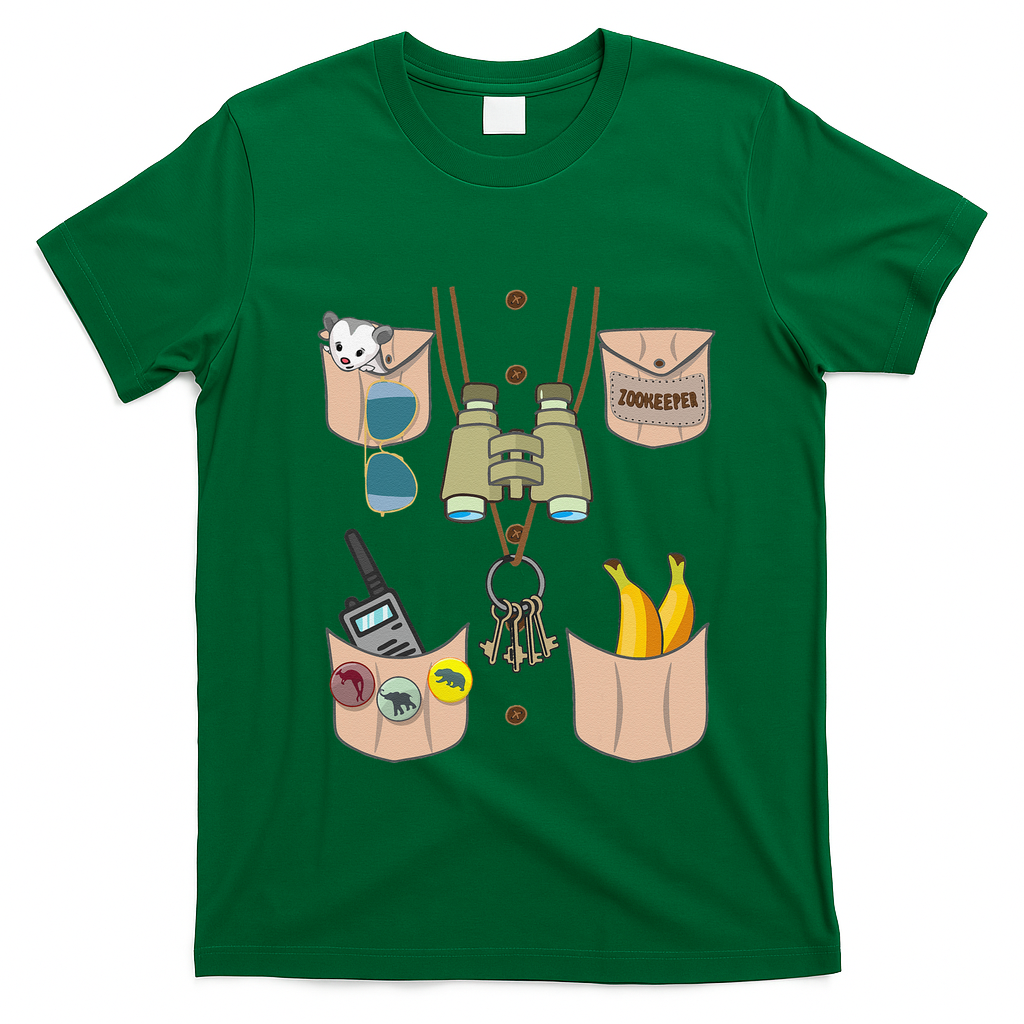 Zoo Keeper Costume Funny Halloween Zookeeper T-Shirt - Irish Green