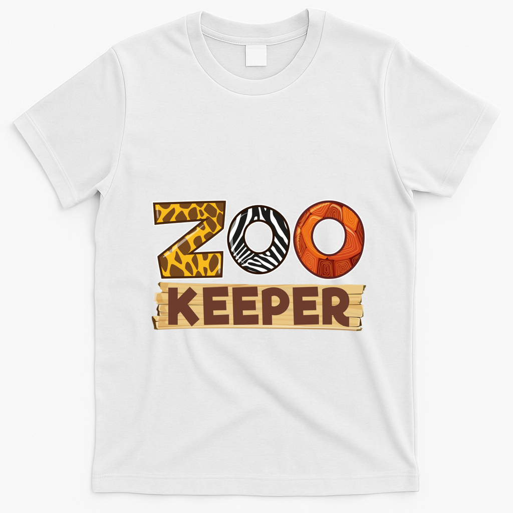 Zoo Keeper Funny African Safari Savanna Animal Costume Gift T-Shirt - White