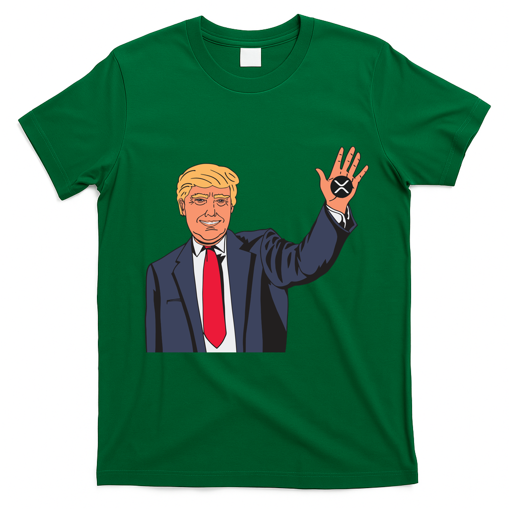 Zach Rector Wearing Trump Xrp T-Shirt - Irish Green