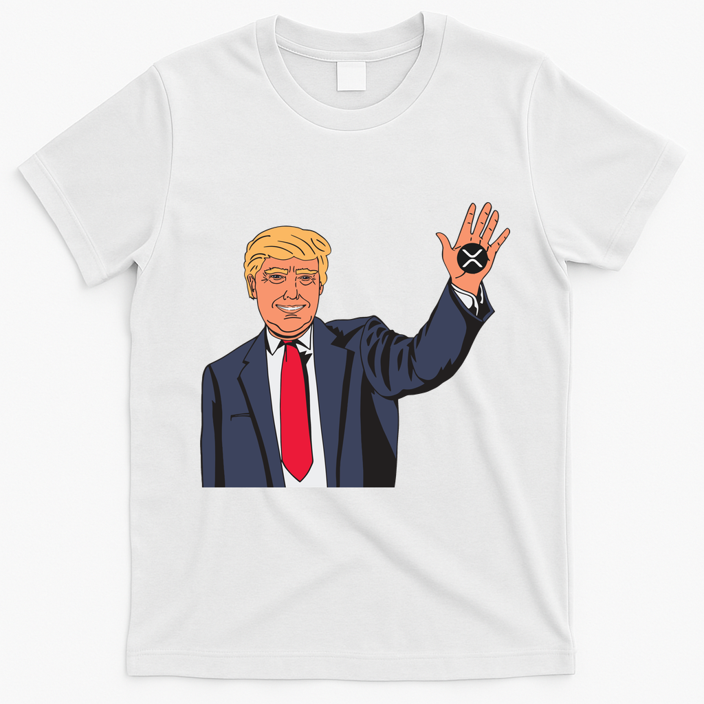 Zach Rector Wearing Trump Xrp T-Shirt - White
