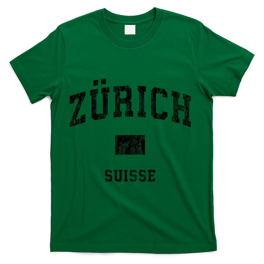 Zurich Switzerland Suisse T-Shirt - Green
