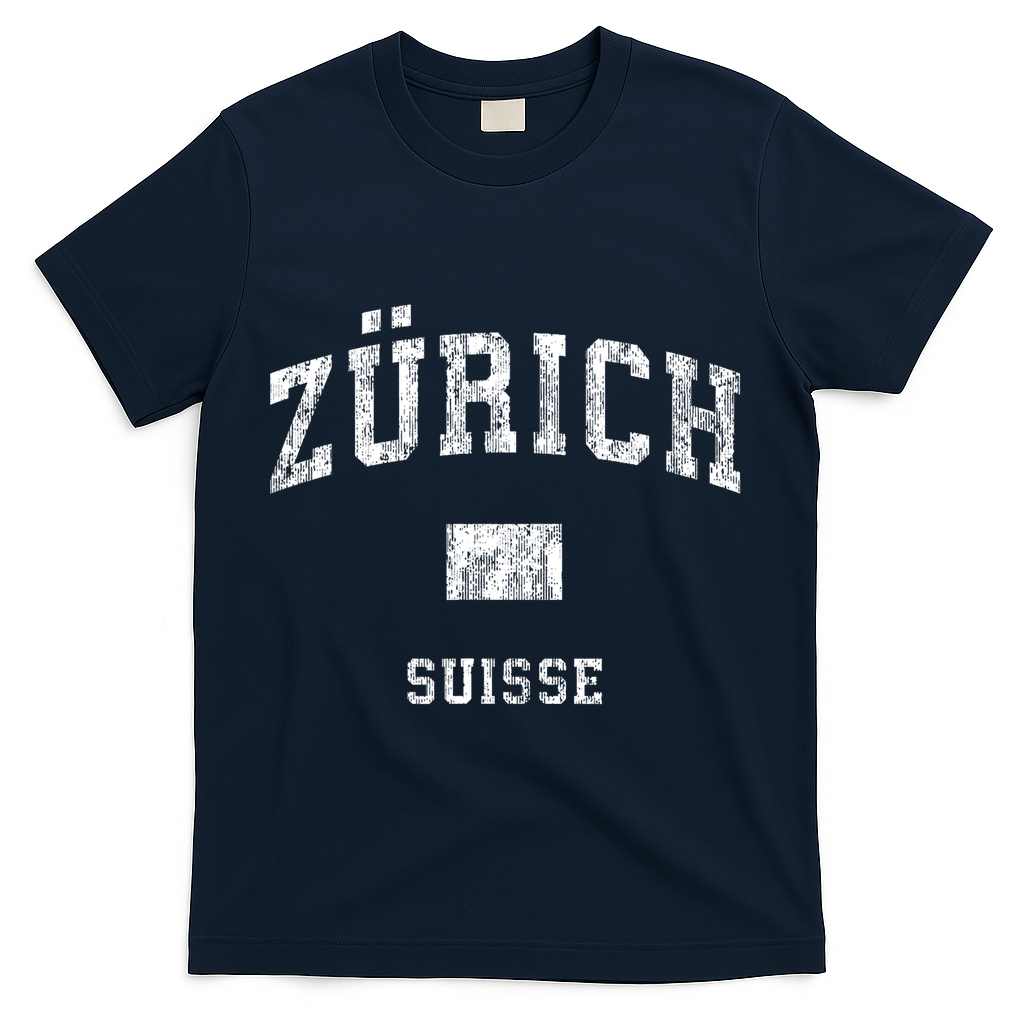 Zurich Switzerland Suisse T-Shirt - Navy