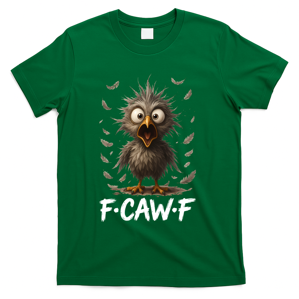 F-Caw-F Messy Baby Chicken Bird Shocked Face Feather Chaos T-Shirt