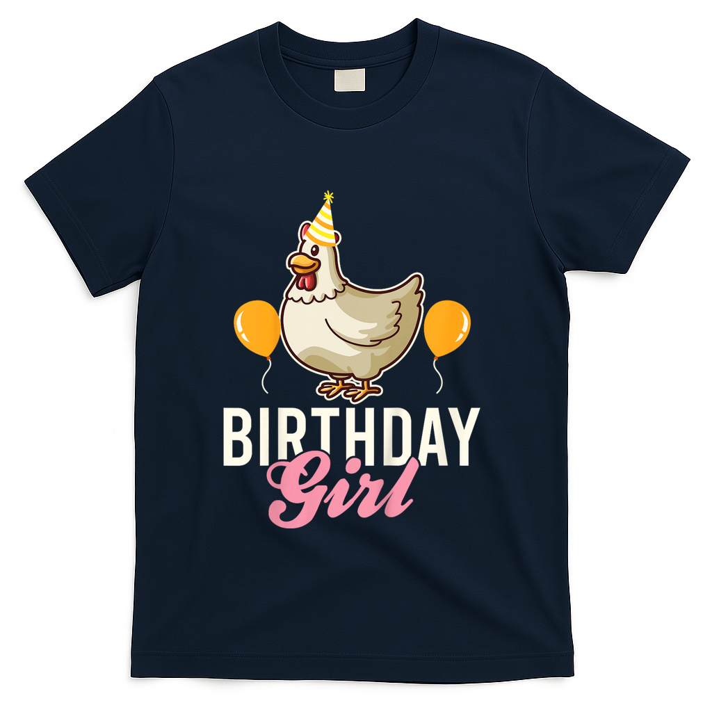 Cute Chicken Birthday Girl T-Shirt