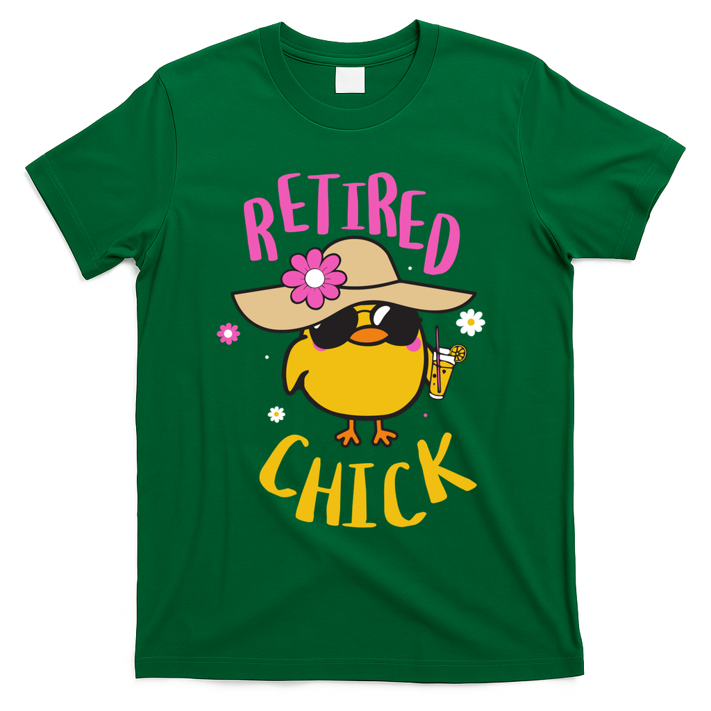 Retired Chick Pension Vacation Pensioner Retirement Chicken Gift T-Shirt