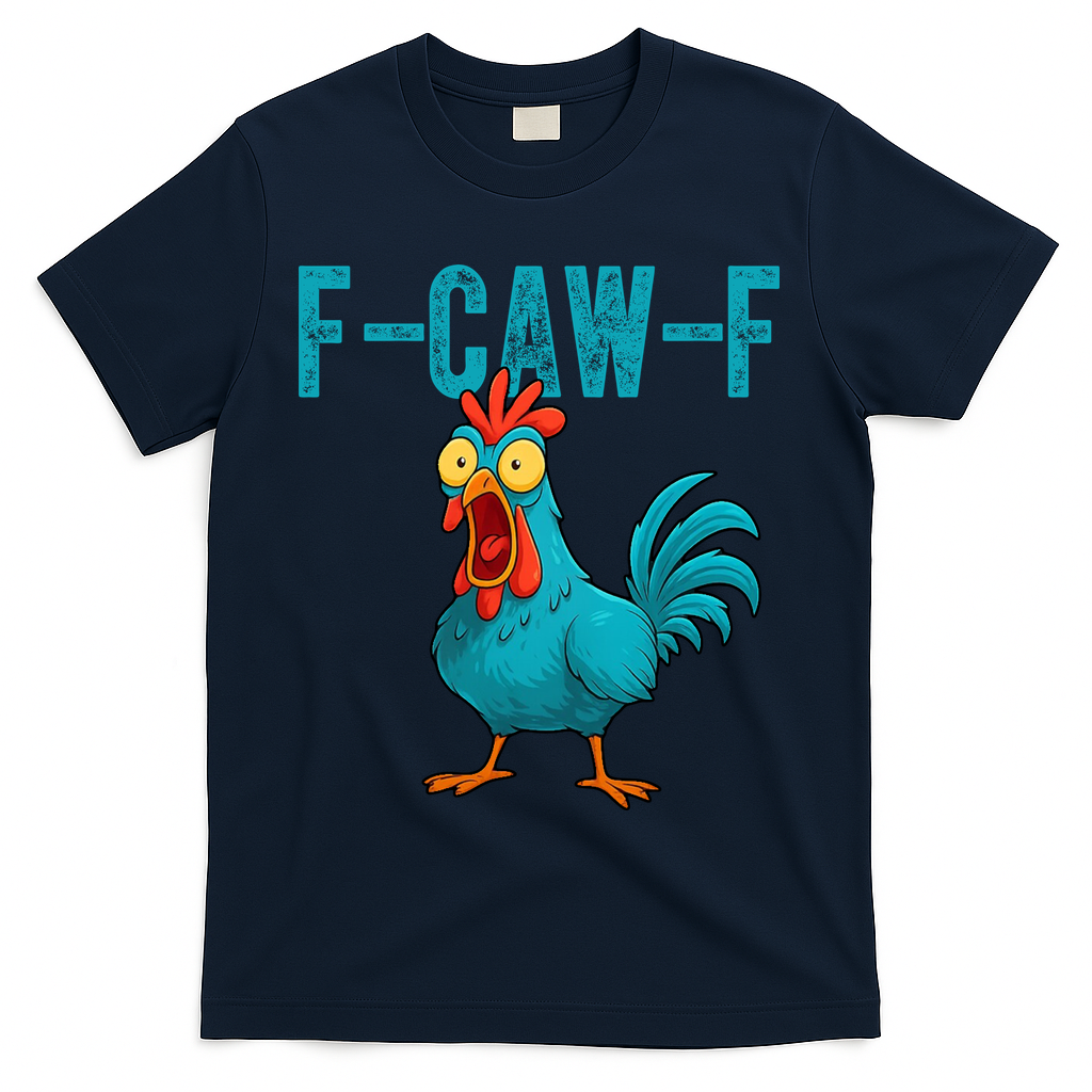 F-CAW-F Funny Rooster Chicken Farm Animal Humor Meme T-Shirt