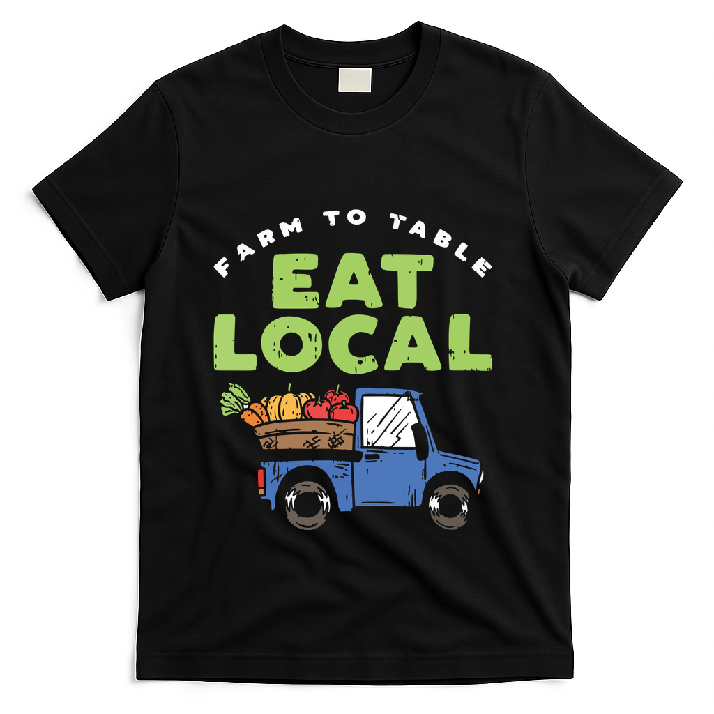 Farmers Market I Eat Local I Organic Food Vegetable Gardener T-Shirt