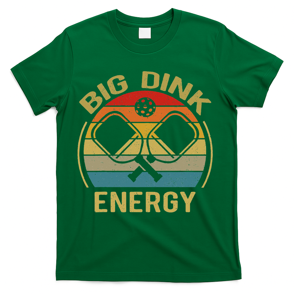 Big Dink Energy Funny Pickleball Mom Dad T-Shirt