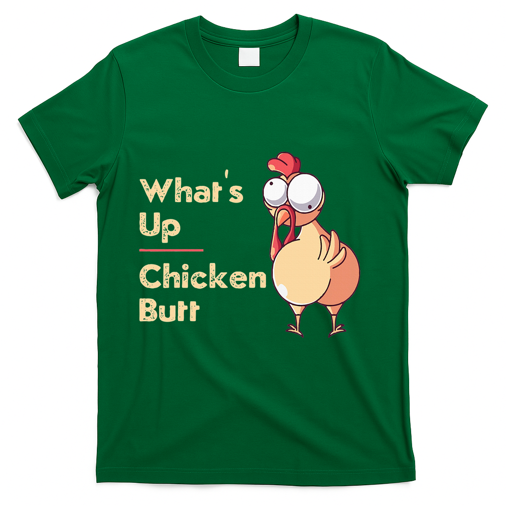 WhatS Up Chicken Butt Funny Quotes Sayings Joke Word Pun T-Shirt