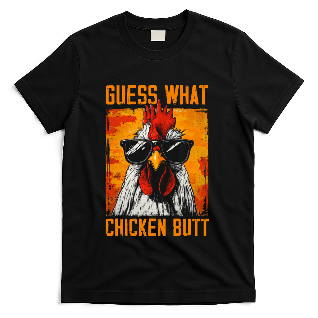 Guess What Chicken Butt Funny Saying Rooster T-Shirt