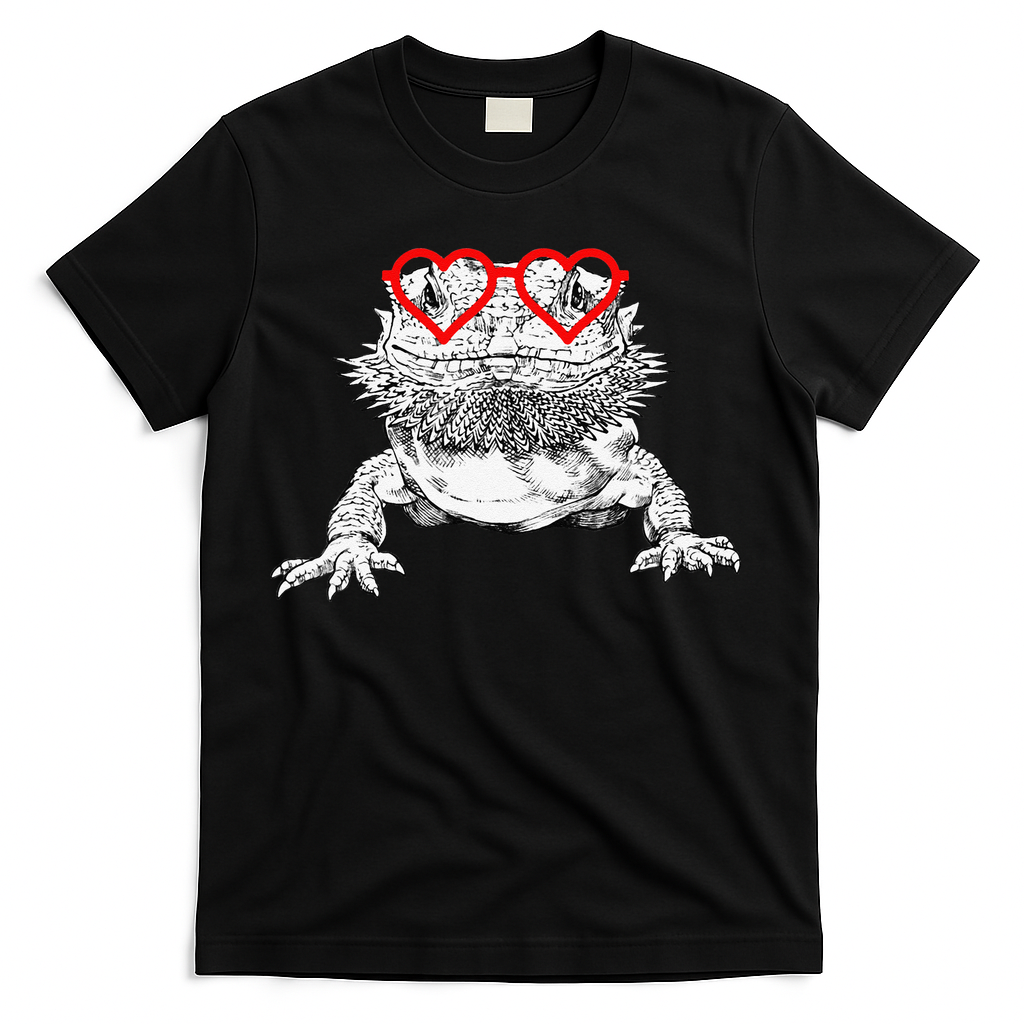 Bearded Dragon Valentines Day Beardie Mom Animal Lover T-Shirt