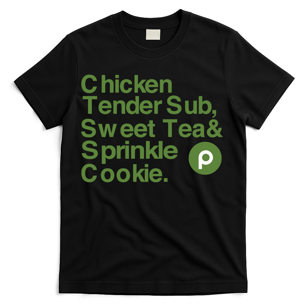 Chicken Tender Sub Sweet Tea Sprinkle Cookie T-Shirt