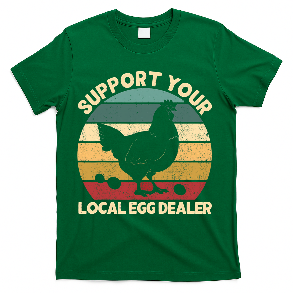 Support Your Local Egg Dealer Farmer Chicken Egg Lover T-Shirt